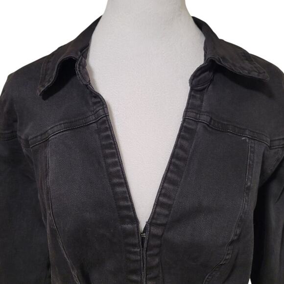 Free People Black Kenny Slim Tunic, L, NWOT,  Fitted, Corset-Like, Stretchy - Picture 6 of 12